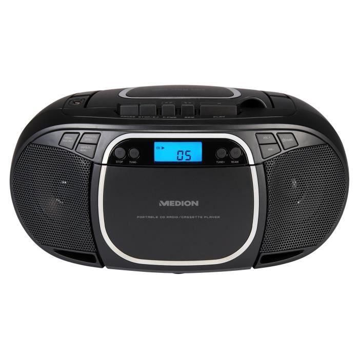 Radio CD - MEDION - FM - 2x2,2W RMS - Negro 2 Radio CD - MEDION - FM - 2x2,2W RMS - Negro 2
