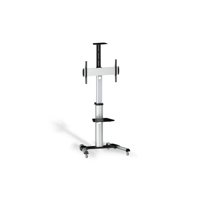 Aisens FT70TRE-037 Soporte de Suelo Inclinable para TV de 37-70" y hasta 50kg con Ruedas y Bandeja