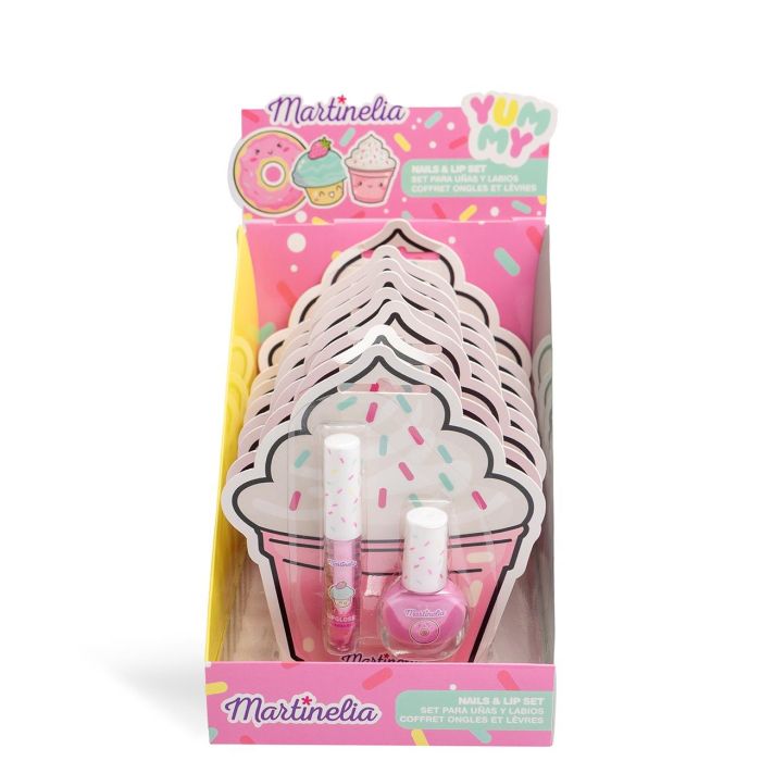 Martinelia 85456 Set Yummy Sweet: Esmalte de Uñas Soluble y Brillo de Labios para Niñas +3 Años 2