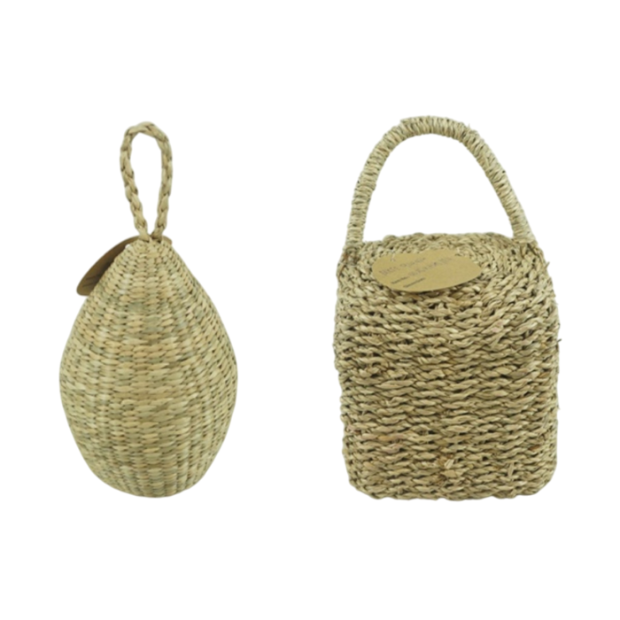 DKD Home Decor Sujetapuertas Tropical Marron Fibra 15x15x24 cm (4 Unidades)