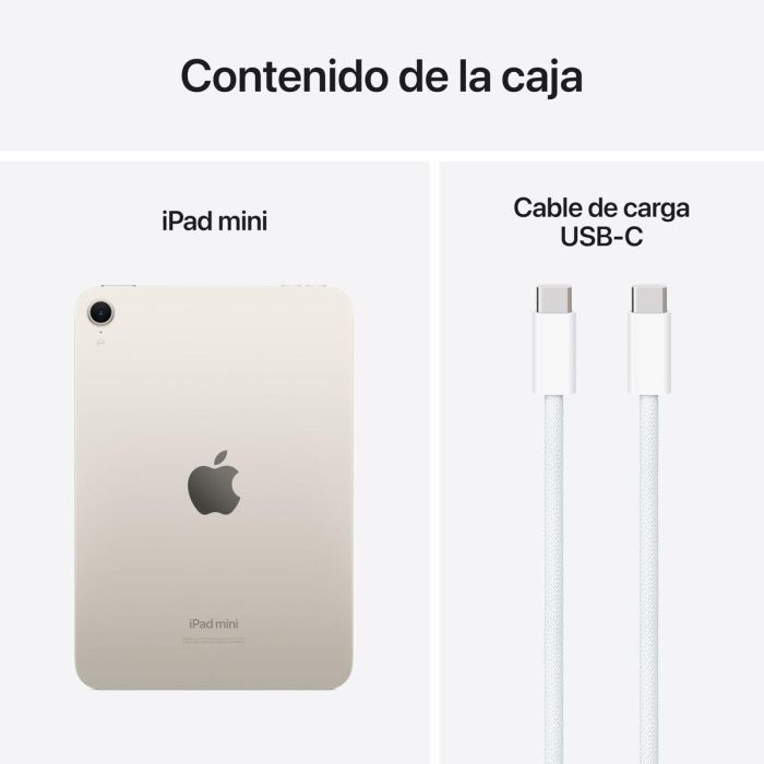 Apple MXND3TY/A iPad Mini 8.3" 7th Gen 2024 WiFi A17 Pro 256GB Blanco Estrella Liquid Retina Touch ID USB-C Tablet 13 Apple MXND3TY/A iPad Mini 8.3" 7th Gen 2024 WiFi A17 Pro 256GB Blanco Estrella Liquid Retina Touch ID USB-C Tablet 13