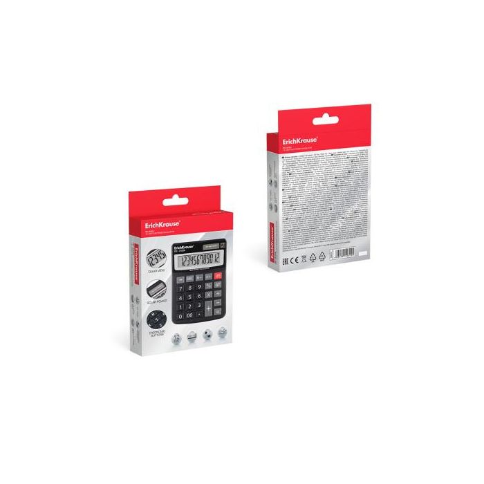 Erich Krause DC-312N Calculadora de Escritorio Básica 12 Dígitos Negro 2 Erich Krause DC-312N Calculadora de Escritorio Básica 12 Dígitos Negro 2