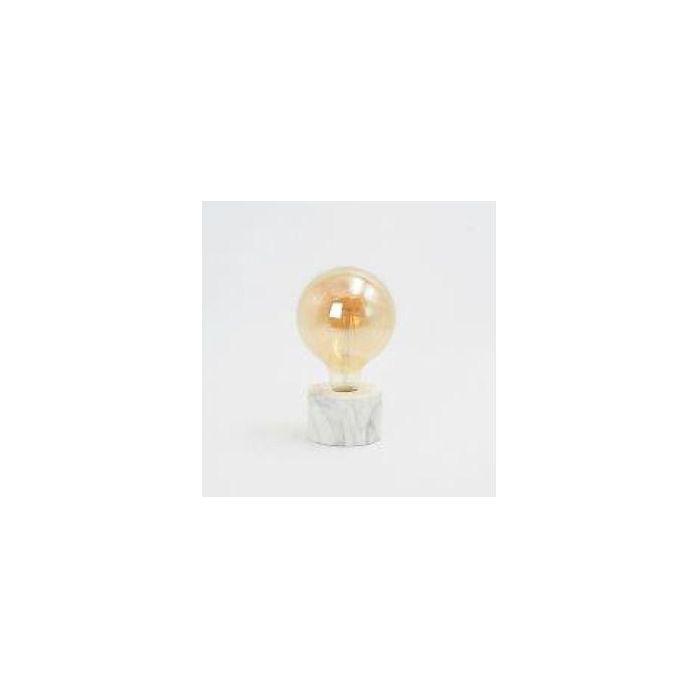 DKD Home Decor Decoración Luminosa Moderna LED, Cemento, Gris Blanco Dorado, 12x12x22 cm, 2 Unidades (Surtido), Pilas AAA.