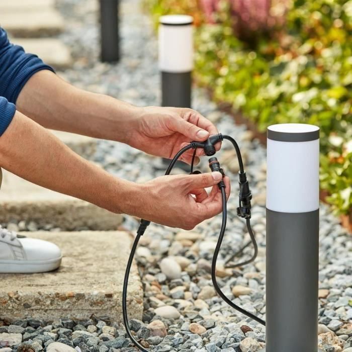 Terminal exterior PHILIPS Utrecht, bajo voltaje 6W, 2700K - Antracita 4