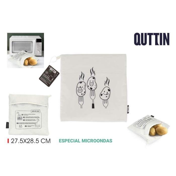 Bolsa de Patatas para Microondas Quttin 27.5x28.5 cm (12 Unidades) Bolsa de Patatas para Microondas Quttin 27.5x28.5 cm (12 Unidades)