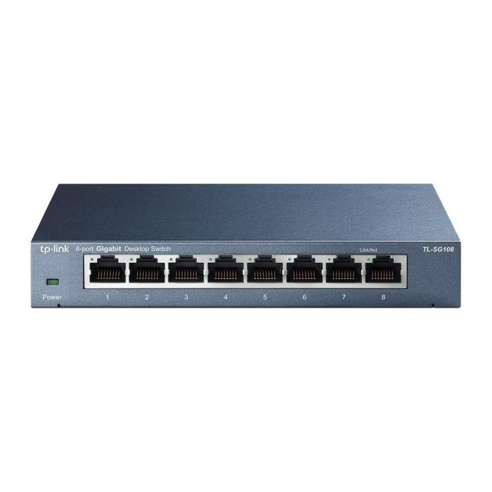 Omada 8 port Gigabit Switch, metal, EU-plug 8 10/100/1000M