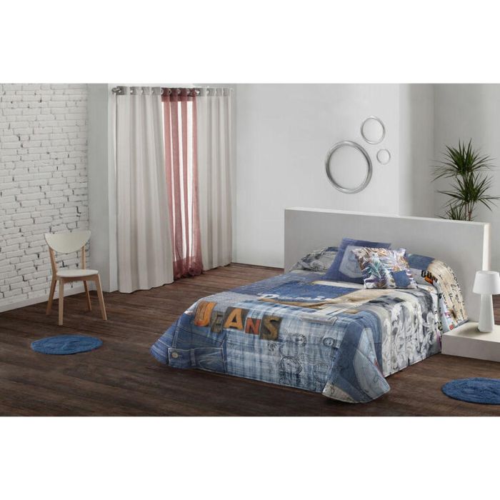 Colcha Lois PATCH P. Azul Cama de 90 180 x 260 cm (2 Piezas) 1