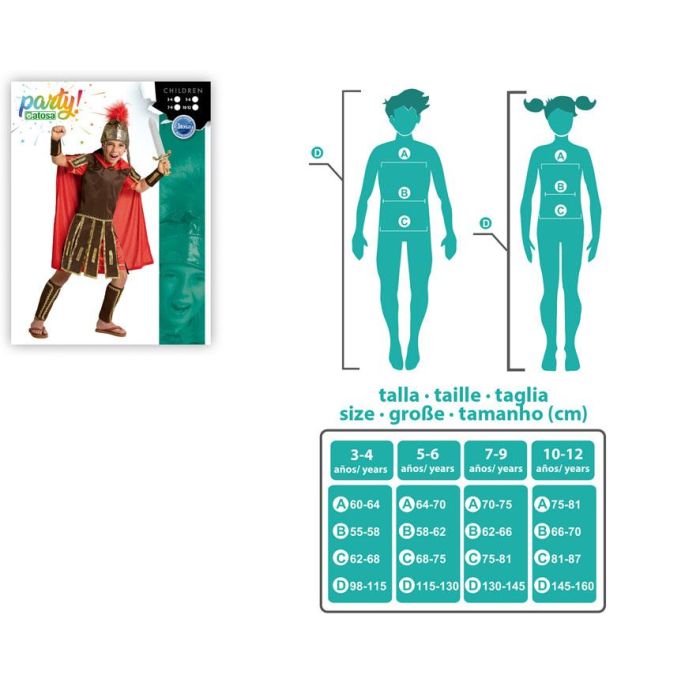 Disfraz para Niños Gladiator Multicolor 7-9 Años