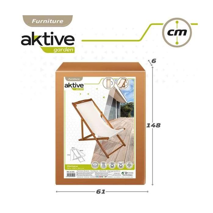 Hamaca Aktive Blanco Madera de acacia 59 x 100 x 94 cm 4 Hamaca Aktive Blanco Madera de acacia 59 x 100 x 94 cm 4