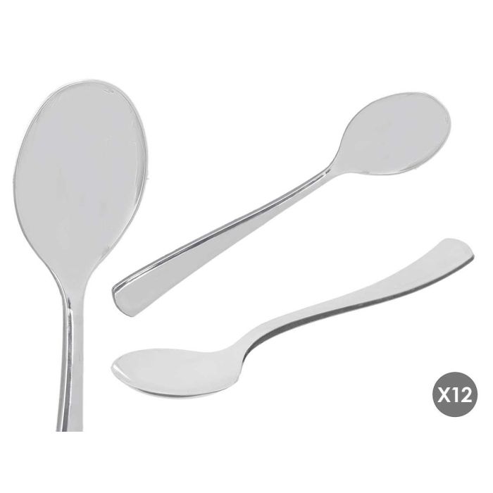 Kinvara Set de 12 Cucharas Postre Plástico Plateado 9.5x22x3 cm (48 Unidades) Kinvara Set de 12 Cucharas Postre Plástico Plateado 9.5x22x3 cm (48 Unidades)