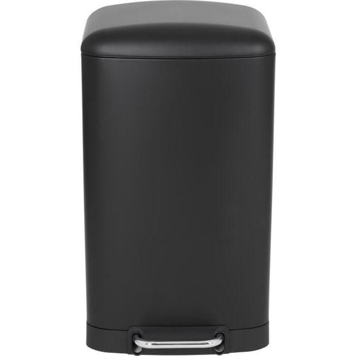 Kitchen Move GREENWICH Papelera con pedal para cocina 40L Acero Inoxidable Negro Mate Rectangular Kitchen Move GREENWICH Papelera con pedal para cocina 40L Acero Inoxidable Negro Mate Rectangular