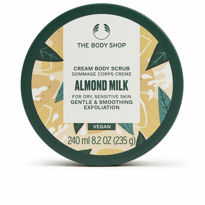 The Body Shop Exfoliante Corporal Cremoso Leche de Almendras para Piel Seca y Sensible, Suaviza, Hidrata, 97% Natural - 250 ml