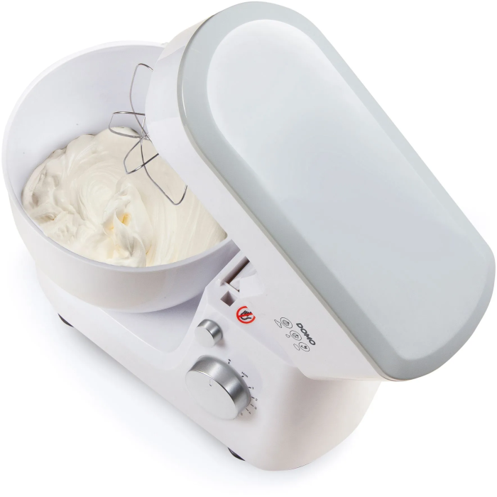 Domo DO9241KR Batidora de Pie Blanca, 600 W, 6 Velocidades, Capacidad 4 L