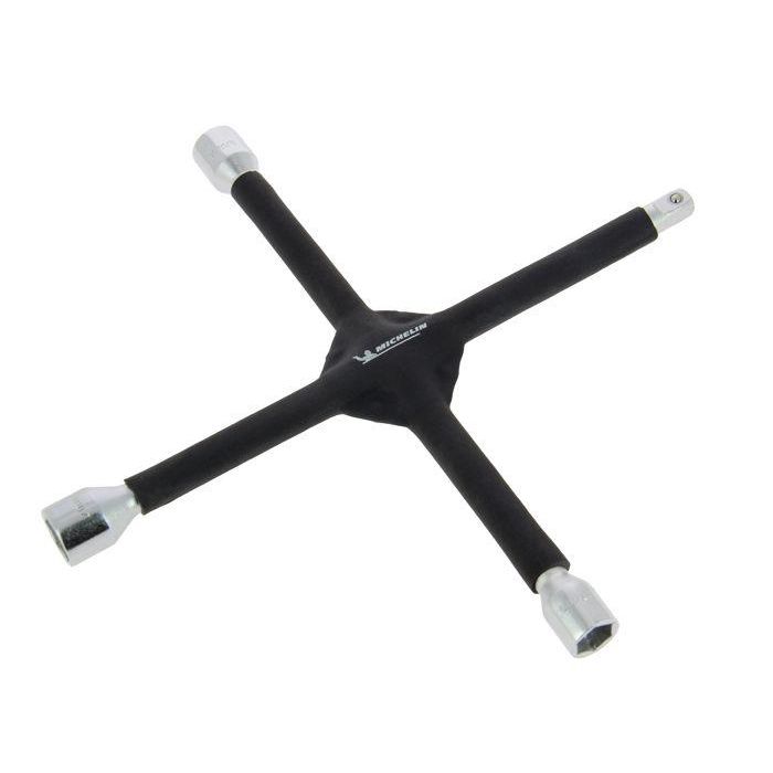 Michelin MIC3221320085301 Llave Cruzada Antideslizante 17/19/21mm y 1/2 Cuadrado - para Ruedas de Coche 0 Michelin MIC3221320085301 Llave Cruzada Antideslizante 17/19/21mm y 1/2 Cuadrado - para Ruedas de Coche 0