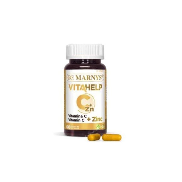 Vitahelp Vitamina C + Zinc 500mg/25mg 60 Cápsulas. Soporte Inmune para Adultos