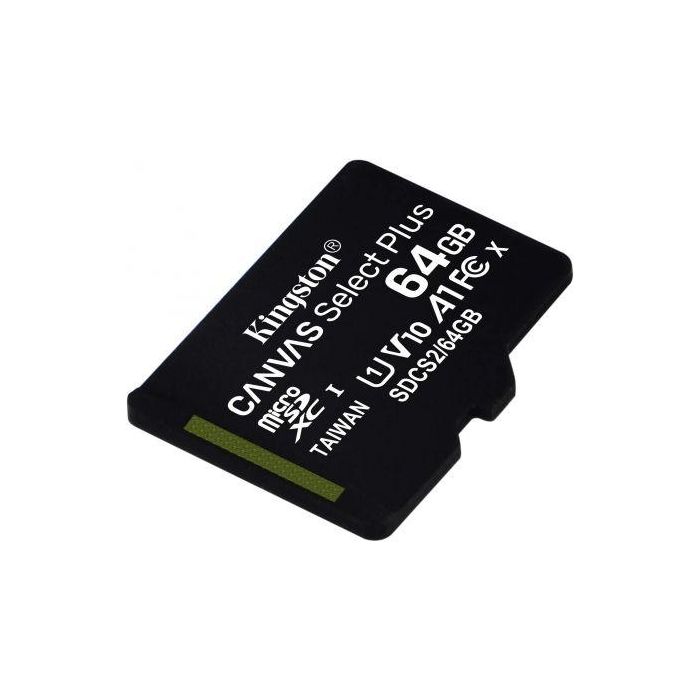 Kingston Canvas Select Plus microSDXC 64 GB, Clase 10, UHS-I, A1, Óptima para Apps Android y Grabación de Video Full HD 1