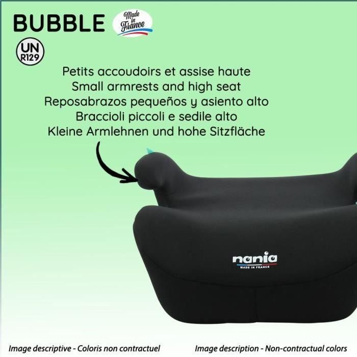 Silla elevadora de coche - NANIA - Bubblefix - Grupo 3 - Isofix - I-Size - 126-150 cm - Negro 3 Silla elevadora de coche - NANIA - Bubblefix - Grupo 3 - Isofix - I-Size - 126-150 cm - Negro 3