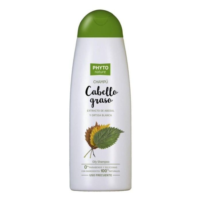 Phyto Nature Champú Antigrasa Purificante para Cabello y Cuero Cabelludo Graso con Extracto de Abedul y Ortiga - 400ml