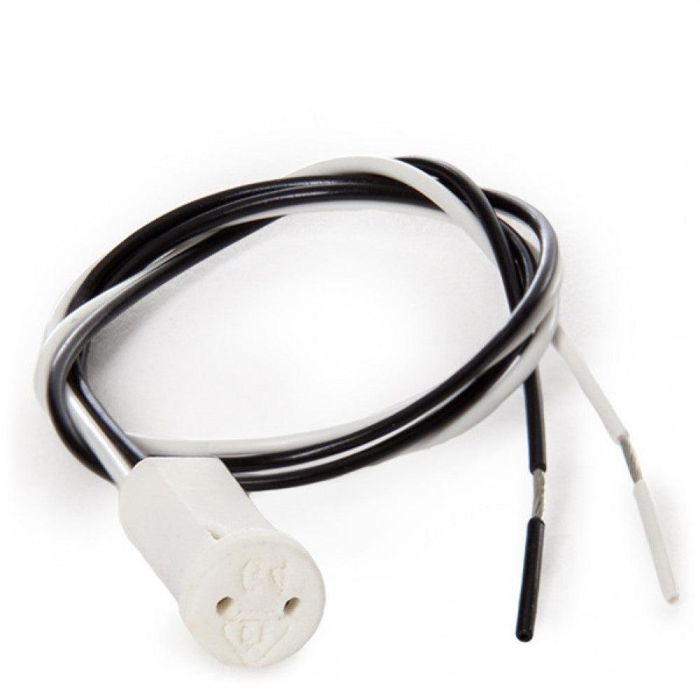 Portalámparas Cerámico G4/MR11 Cable 300Mm 180ºc 1 Portalámparas Cerámico G4/MR11 Cable 300Mm 180ºc 1