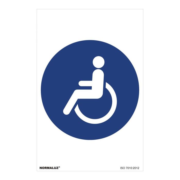 Normaluz Cartel obligatorio personas discapacitadas PVC 0,7mm 30x40cm 0 Normaluz Cartel obligatorio personas discapacitadas PVC 0,7mm 30x40cm 0
