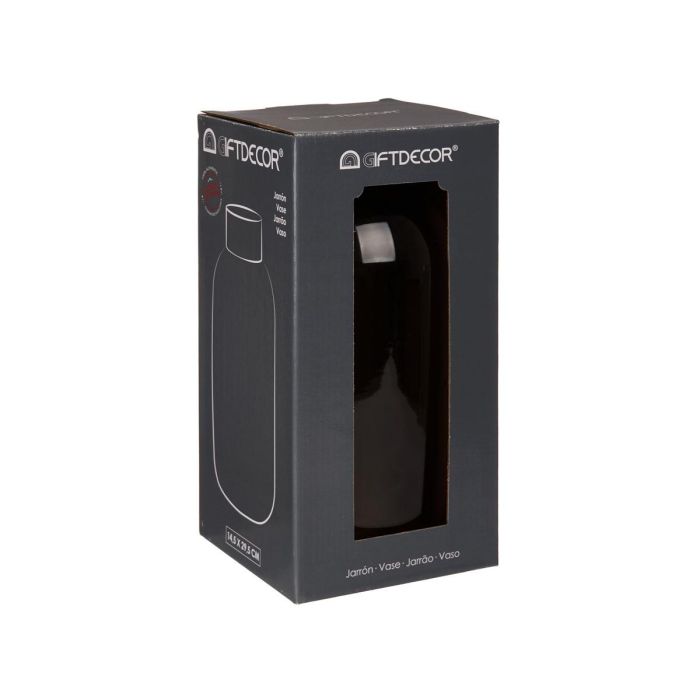 Giftdecor Jarron Cristal Liso Oro Grande Humo 14.5 x 29.5 x 14.5 cm (Set de 6)