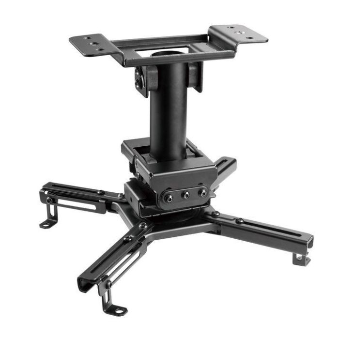 Vivolink Soporte de Techo Fijo Pro para Proyector, Máx. 35 kg, 255 mm, Inclinable, 360°, Gestión de Cables, Negro