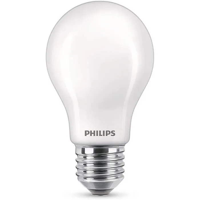 Philips Bombilla LED Equivalente 60W E27 Blanco Cálido Vidrio No Regulable Juego de 2 1