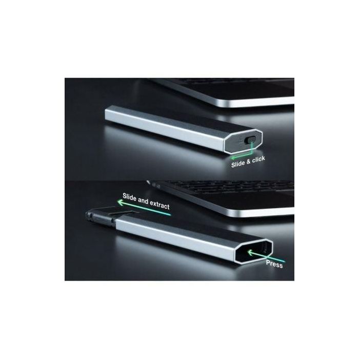 TooQ Shura Caja Externa SSD M.2 USB-C 3.1 Gen2 10Gbps NVMe PCIe / NGFF hasta 2TB Gris Aluminio Sin Tornillos 3 TooQ Shura Caja Externa SSD M.2 USB-C 3.1 Gen2 10Gbps NVMe PCIe / NGFF hasta 2TB Gris Aluminio Sin Tornillos 3