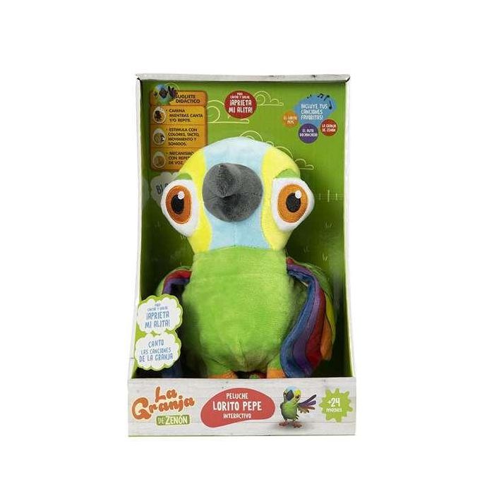 Peluche interactivo lorito pepe de la granja de zenon 34x17x13 cm 13 Peluche interactivo lorito pepe de la granja de zenon 34x17x13 cm 13
