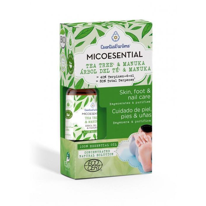 ESENTIAL AROMS Micoesential Árbol del Té y Manuka 10ml. Aceites Esenciales para Hongos y Piel