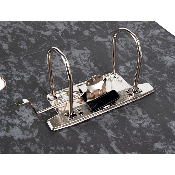 Liderpapel Archivador de Palanca A4 Classic Blue, Cartón Entrecolado, 80mm Lomo, Negro, Compresor Metálico 8