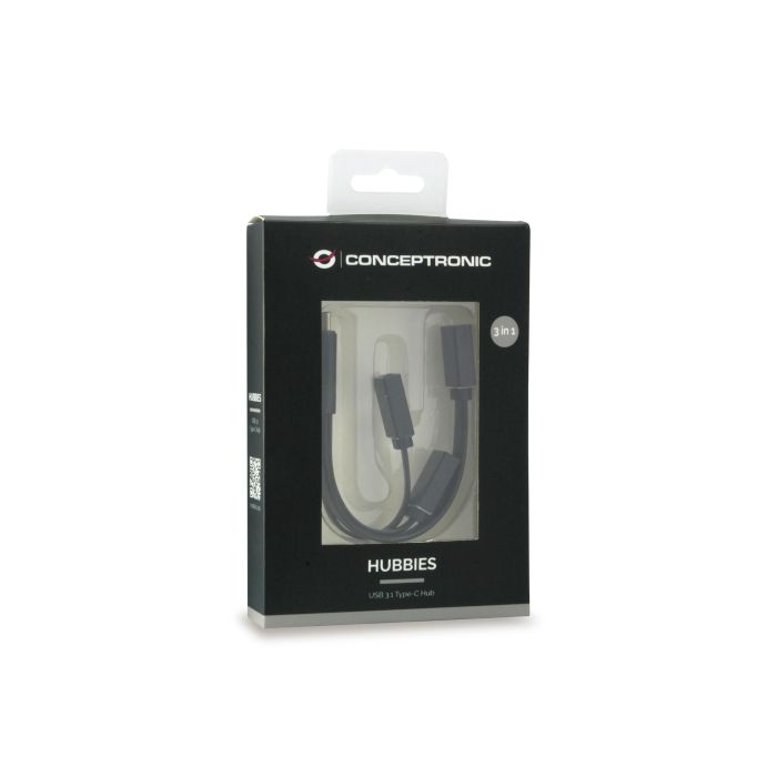 Conceptronic Hub USB Tipo C HUBBIES01B - 1 Puerto USB 3.0 y 2 Puertos USB 2.0, Compatible con MacBook, Chromebook Pixel 2 Conceptronic Hub USB Tipo C HUBBIES01B - 1 Puerto USB 3.0 y 2 Puertos USB 2.0, Compatible con MacBook, Chromebook Pixel 2