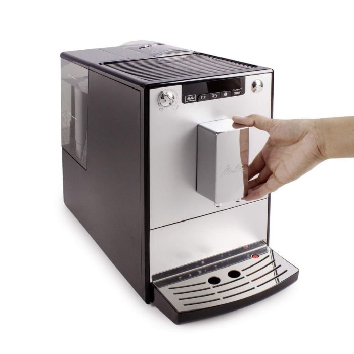 Melitta E950-103 Caffeo Solo Máquina de espresso automática, molinillo integrado, 15 bar, depósito 1.2L agua y 120g granos, Plata 5