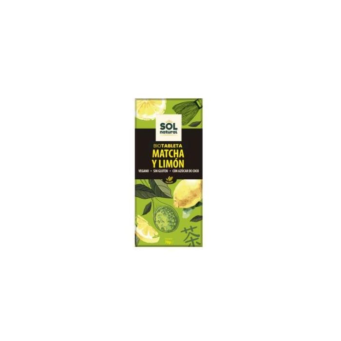 Chocolate De Te Matcha Y Limon Tableta 70Gr. Bio Chocolate De Te Matcha Y Limon Tableta 70Gr. Bio