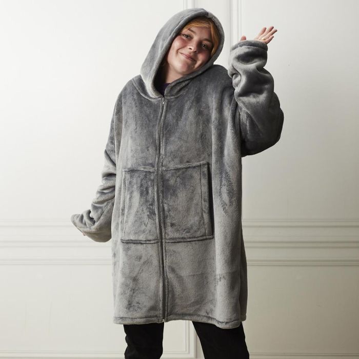 Home Deco Factory Sudadera con Bolsillo y Capucha Sweat Plaid, Ultra Suave, Confortable y Caliente, Talla Única, 118x85 cm 5 Home Deco Factory Sudadera con Bolsillo y Capucha Sweat Plaid, Ultra Suave, Confortable y Caliente, Talla Única, 118x85 cm 5