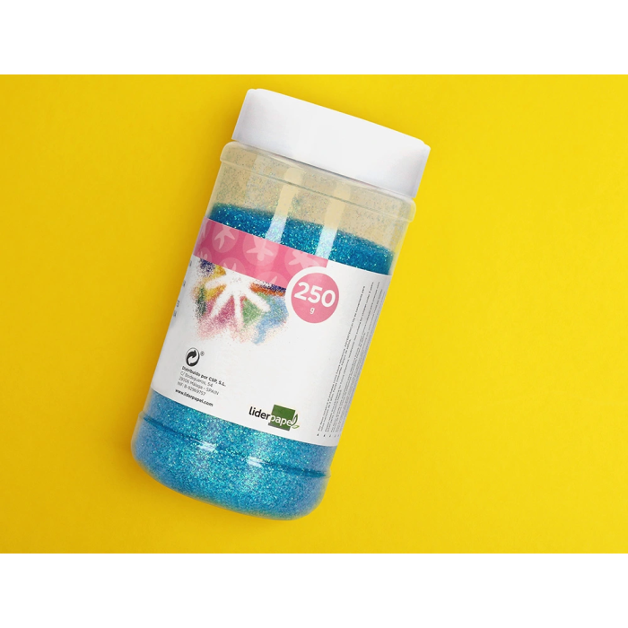 Liderpapel Purpurina Fantasía Colores Metalizados Pasteles Surtidos Bote 250 gr 6