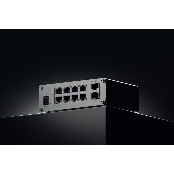 Teltonika Networks TSW200 - Conmutador Ethernet Industrial No Gestionado, 8 Puertos RJ-45 Gigabit, 2 Puertos SFP, PoE+ hasta 30W por Puerto, IP30 6