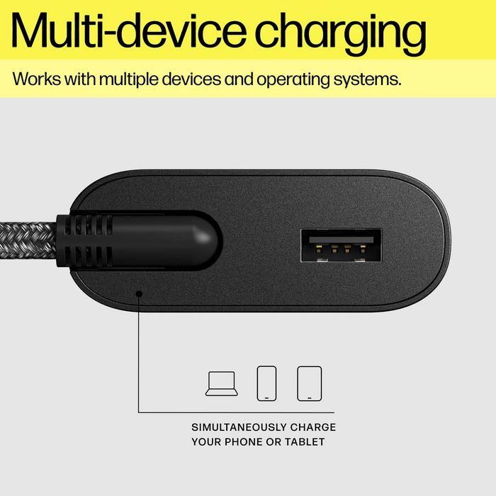 HP 110W Cargador USB-C de 100W y Puerto USB-A de 10W para Portátiles. Carga Simultánea de Laptop, Teléfonos y Tablets. Solución Dual. 7 HP 110W Cargador USB-C de 100W y Puerto USB-A de 10W para Portátiles. Carga Simultánea de Laptop, Teléfonos y Tablets. Solución Dual. 7