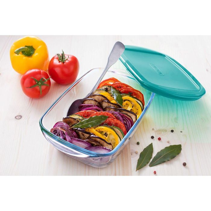 Pyrex AAAAN75162 - Juego 3 Platos con Tapa Cook & Store - Vidrio Rectangular - 0,4 L, 1,1 L, 2,5 L 7