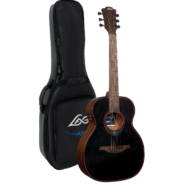 LAG Guitarra Acústica Travel A/E Blue Wave 1 1 LAG Guitarra Acústica Travel A/E Blue Wave 1 1