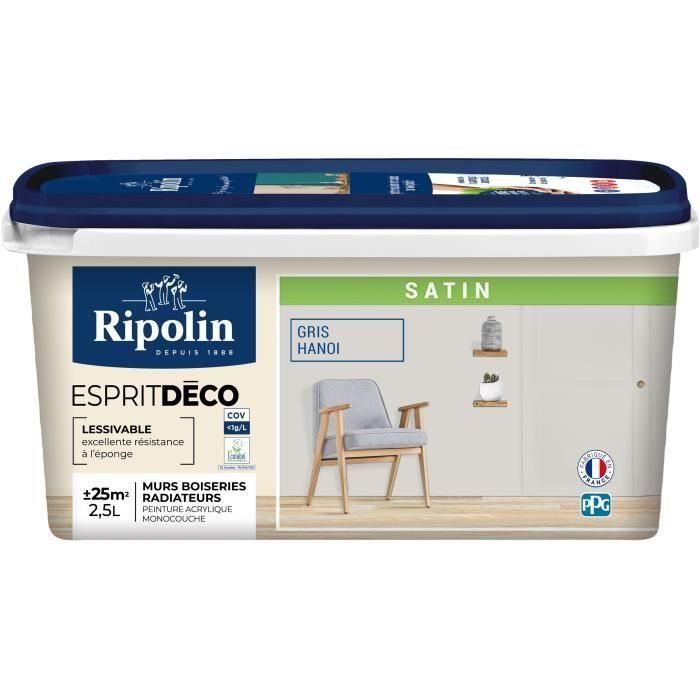 Alcohol decorativo multisuperficie, Hanoi gris satinado - RIPOLIN - 2,5 L Alcohol decorativo multisuperficie, Hanoi gris satinado - RIPOLIN - 2,5 L
