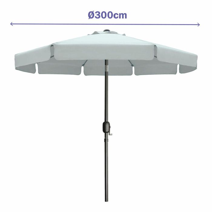 Marbueno Sombrilla Acero 8 Varillas D300 cm Polyester Blanco Jardin, Piscina y Terraza 10491 1 Marbueno Sombrilla Acero 8 Varillas D300 cm Polyester Blanco Jardin, Piscina y Terraza 10491 1