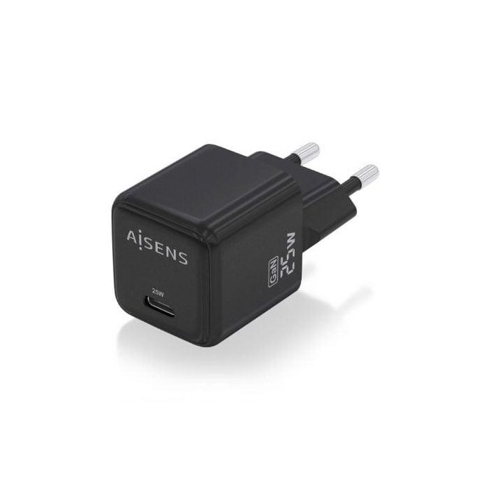 AISENS - CARGADOR GaN 25W, 1xUSB-C PD3.0 QC4.0, NEGRO 1 AISENS - CARGADOR GaN 25W, 1xUSB-C PD3.0 QC4.0, NEGRO 1