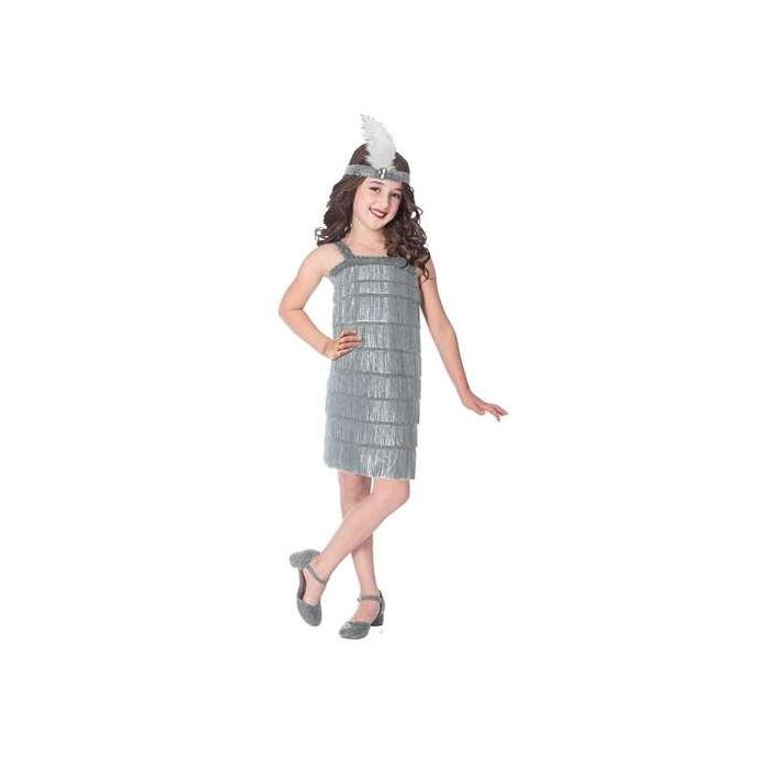 Disfraz infantil silver flapper dress 8-10 años 1 Disfraz infantil silver flapper dress 8-10 años 1