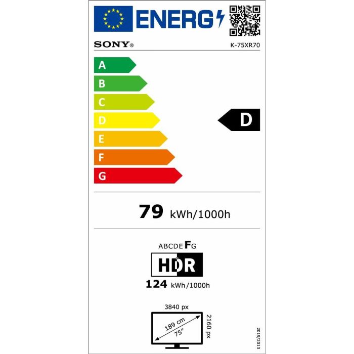 Smart TV Sony K75XR70 4K Ultra HD 75" LED HDR 1 Smart TV Sony K75XR70 4K Ultra HD 75" LED HDR 1
