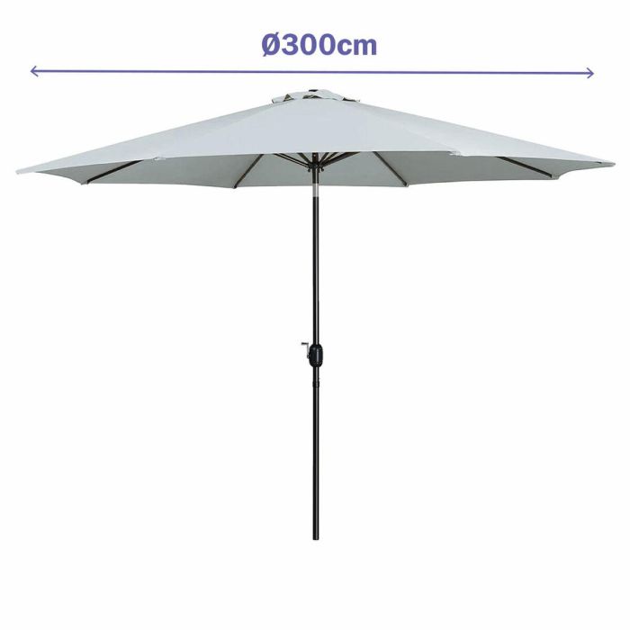 Marbueno Sombrilla Acero 8 Varillas D300 cm Polyester Blanco Jardin, Piscina y Terraza 10487 1 Marbueno Sombrilla Acero 8 Varillas D300 cm Polyester Blanco Jardin, Piscina y Terraza 10487 1