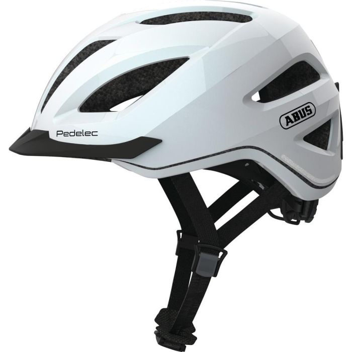ABUS Pedelec 1.1 Casco Abierto Unisex para Ciclismo, con LED, Blanco Perla Talla M (52-57 cm)