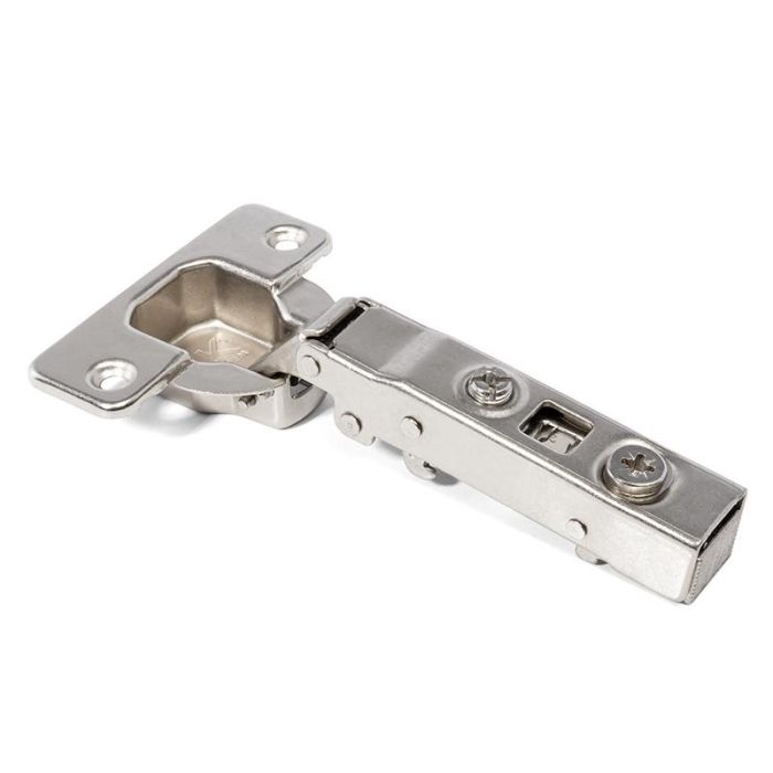 Herrajes ALK Bisagra Puma Clip Cam Ø35 Cazoleta 110º Apertura Codo Recto para Puertas de Armario y Muebles de Cocina Acero Níquel