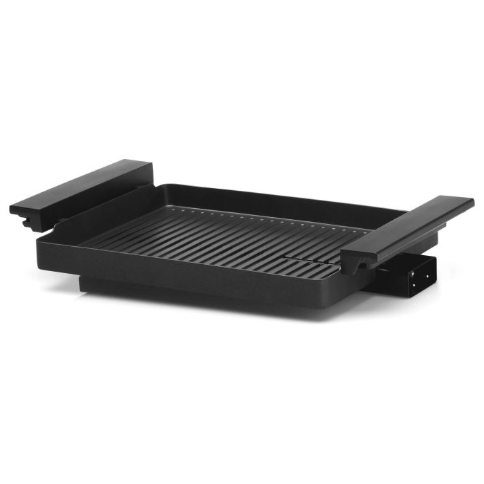 WMF Lono Tischgrill 0415430011 - Parrilla de Mesa Rectangular, Acero Inoxidable Negro, Aluminio, 2200 W, 600 x 413 mm, con Sensor y Bandeja 9
