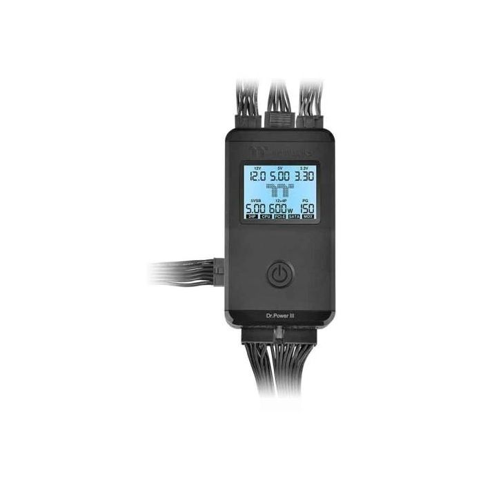 Thermaltake Dr. Power III Power Supply Tester ATX SATA LCD Voltaje 24-pin para Fuente de Alimentación 3